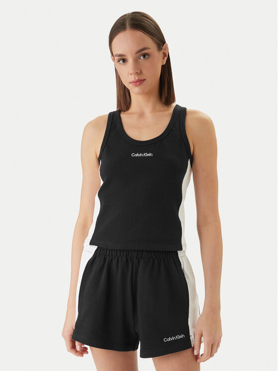Calvin Klein Swimwear Calvin Klein Swimwear Top LV00Q61152 Čierna Slim Fit