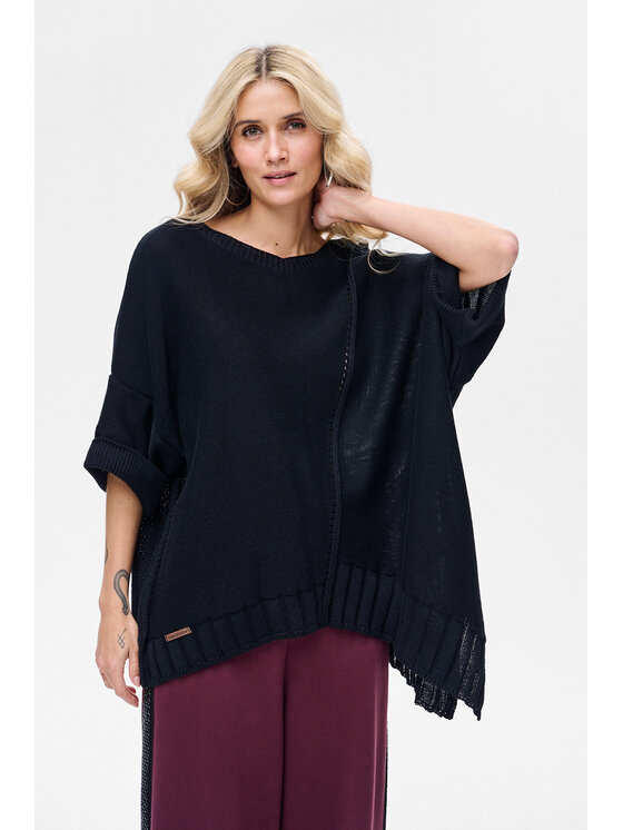 blue shadow blue shadow Sweter Gustti Czarny Regular Fit