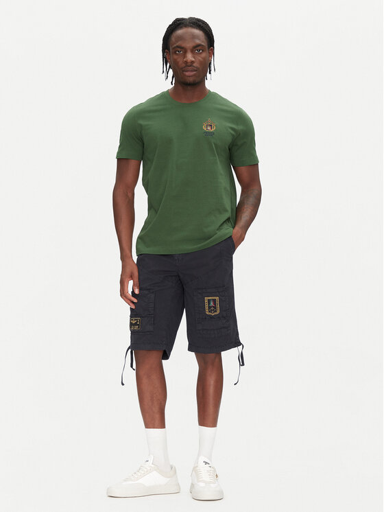 Aeronautica Militare Aeronautica Militare Pantalon scurți din material 251BE041CT1122 Bleumarin Regular Fit