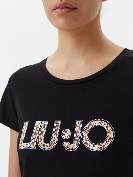 Liu Jo Beachwear Liu Jo Beachwear T-Shirt VA5154 JS003 Černá Regular Fit
