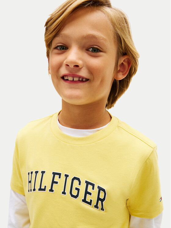 Tommy Hilfiger Tommy Hilfiger T-Shirt KB0KB10420 Žlutá Regular Fit