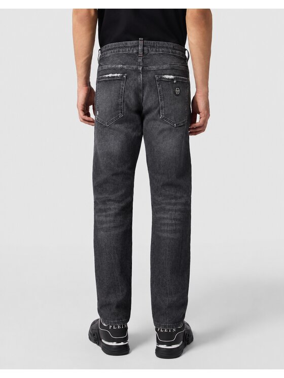 PHILIPP PLEIN PHILIPP PLEIN Džínsy 31241 Čierna Straight Leg