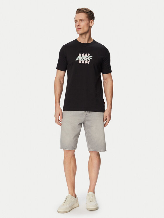 BOSS BOSS Póló Bass 50561850 Fekete Regular Fit