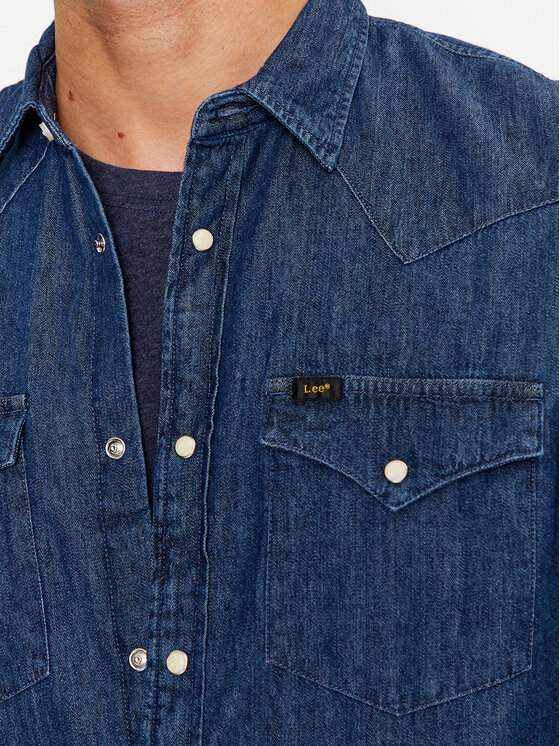 Lee Lee camicia di jeans 112321897 Blu scuro Regular Fit