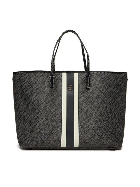 Tommy Hilfiger Tommy Hilfiger Soma Th Monoplay Le Maxi Tote AW0AW17697 Melns