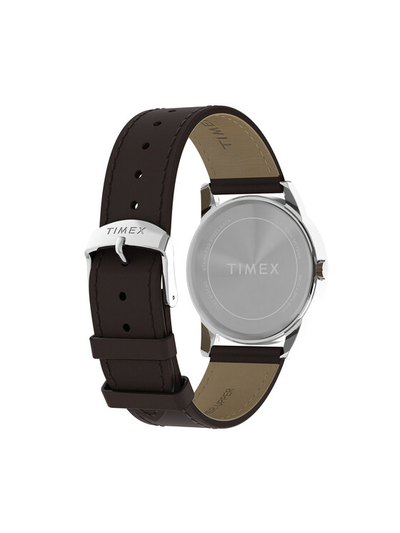 Timex Timex Ročna ura Easy Reader Classic TW2Y12600 Rjava