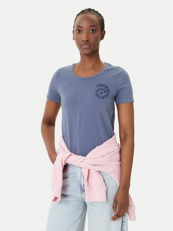 Quiksilver Quiksilver T-Shirt Lintah EQWZT03193 Niebieski Regular Fit