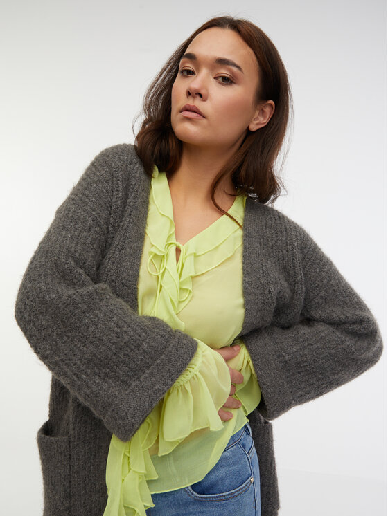 Orsay Orsay Kardigan 1000297635000__XS Szary Oversize