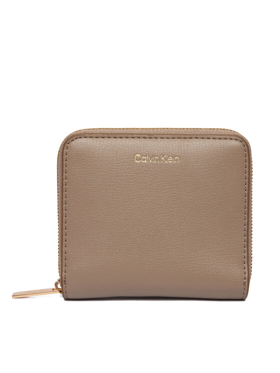 Calvin Klein Calvin Klein Peněženka Foil Logo Medium Zip Around LV04F1120G Béžová