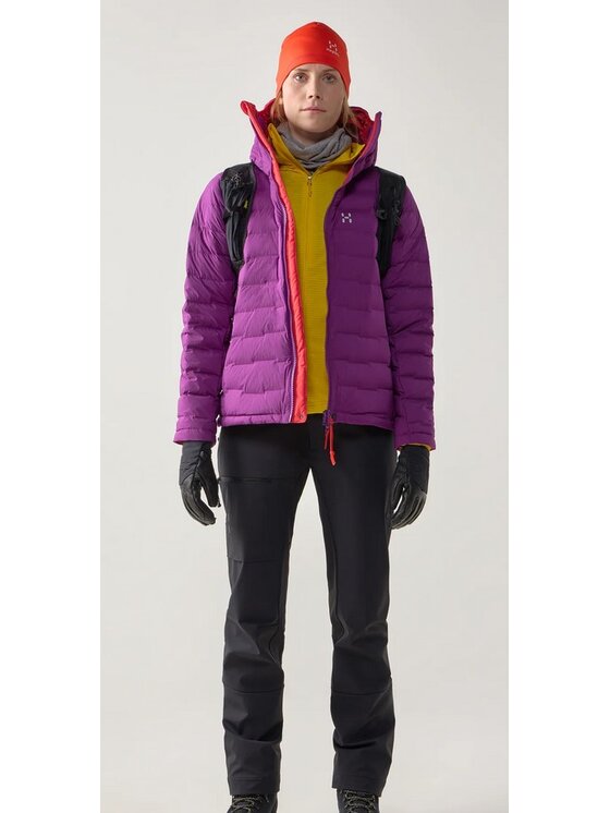 Haglöfs Haglöfs Kurtka puchowa Spitz Down Hood Women Fioletowy Regular Fit