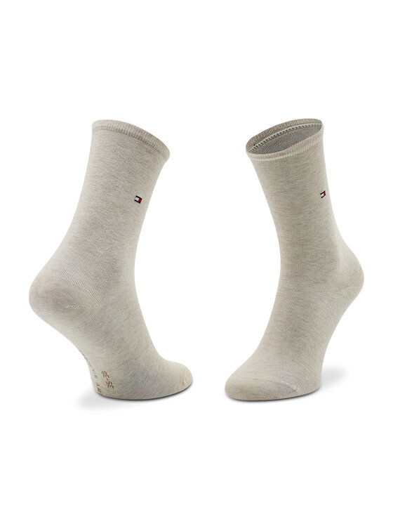 Tommy Hilfiger Tommy Hilfiger 2er-Set hohe Damensocken 100001493 Beige
