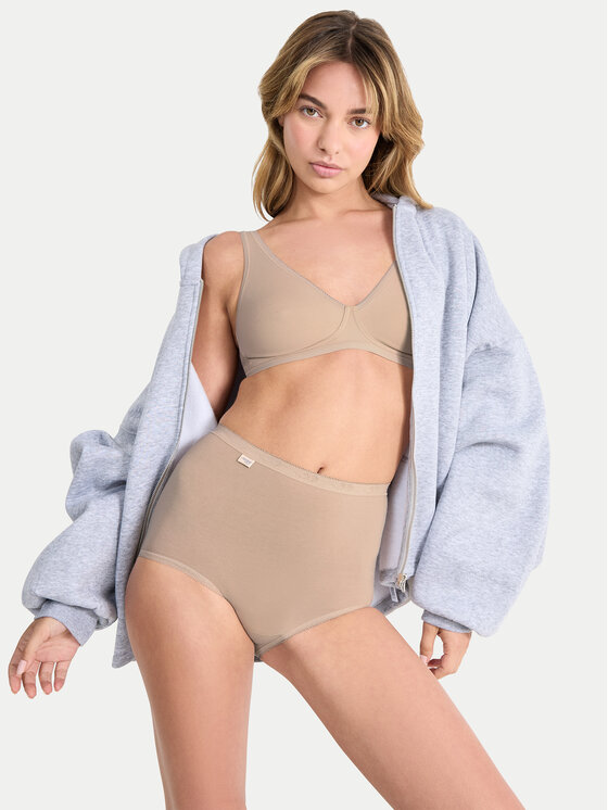 Sloggi Sloggi Klassischer Damenslip mit hoher Taille Basic 10007656 Beige