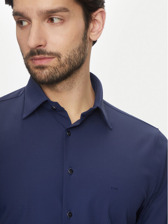 Michael Kors Michael Kors Košile MK0DS01531 Tmavomodrá Slim Fit