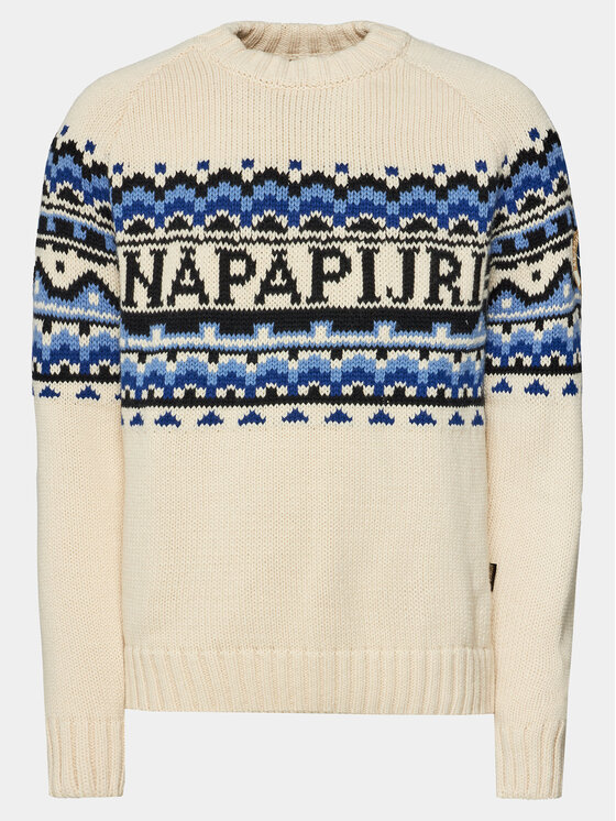 Napapijri Napapijri Džemper NP0A4HHJ Écru Regular Fit