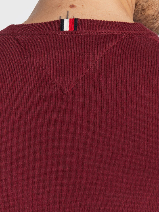 Tommy Hilfiger Tommy Hilfiger Pullover Pima MW0MW28047 Dunkelrot Regular Fit