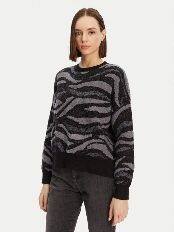 Desigual Sveter Winnipeg 24WWJF20 Čierna Regular Fit