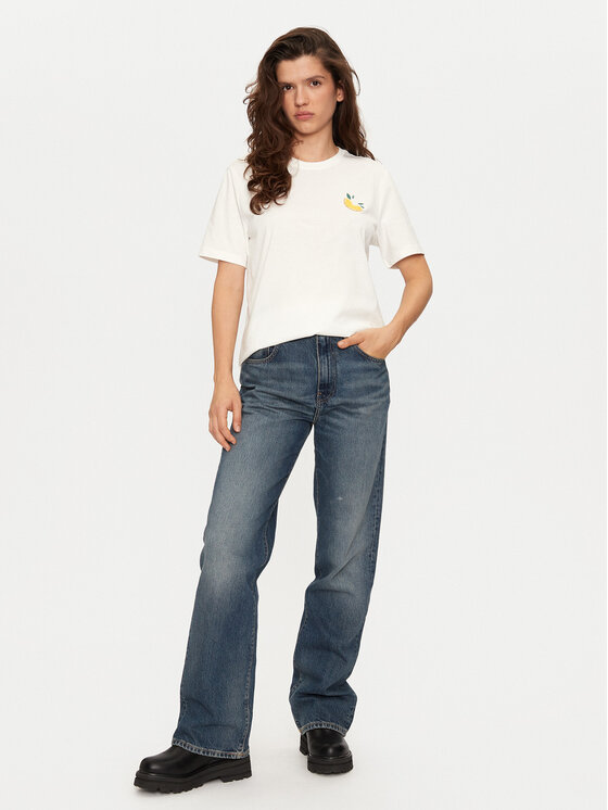 Vila Vila T-shirt Sybil 14097443 Bijela Regular Fit