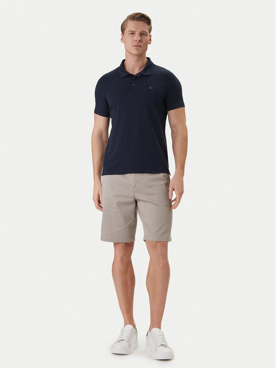 Calvin Klein Calvin Klein Polo LV04LF200G Granatowy Slim Fit