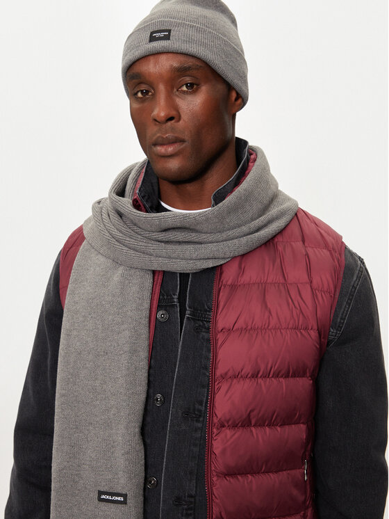 Jack&Jones Jack&Jones Set berretto e sciarpa 12102728 Grigio