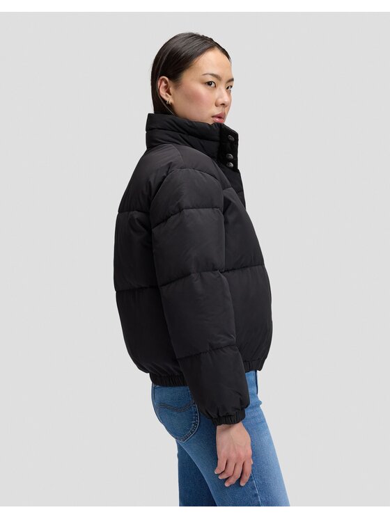 Lee Lee Kurtka puchowa SHORT PUFFER JACKET Czarny Relaxed Fit
