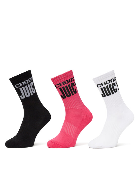 Zestaw 3 par wysokich skarpet damskich Juicy Couture