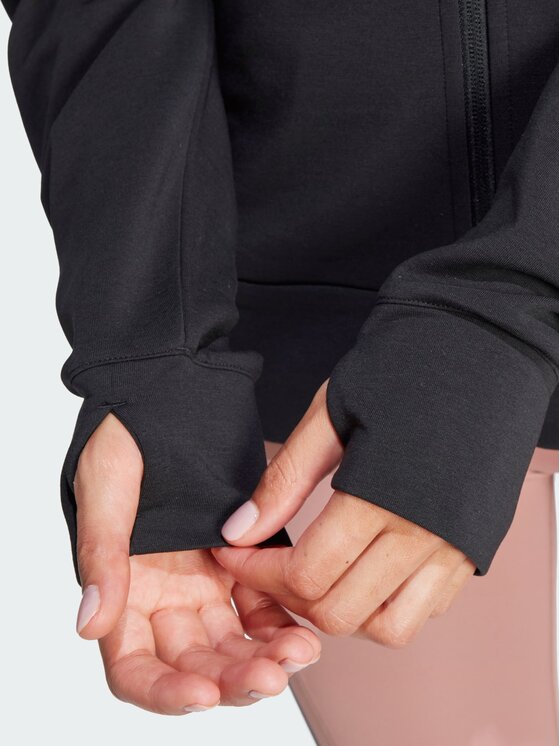adidas adidas Bluza techniczna 140019 Czarny Loose Fit
