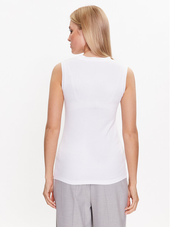 Peserico Peserico топ S08700J0 Бял Regular Fit