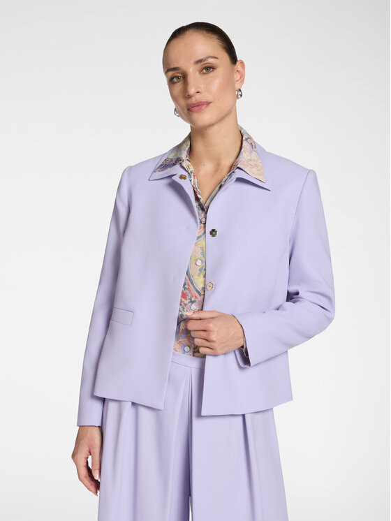 Elena Mirò Elena Mirò Marynarka R060P000109N0A9 Fioletowy Boxy Fit