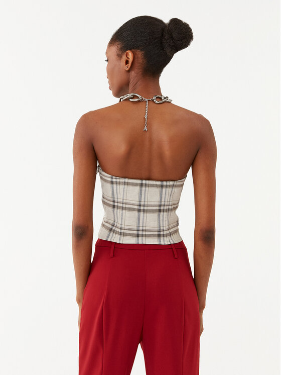 Patrizia Pepe Patrizia Pepe Top 8C0642/A7U2-XV91 Écru Slim Fit