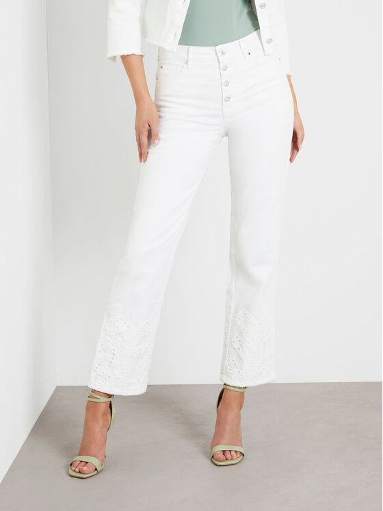 Guess Guess Τζιν 163125 Λευκό Straight Fit