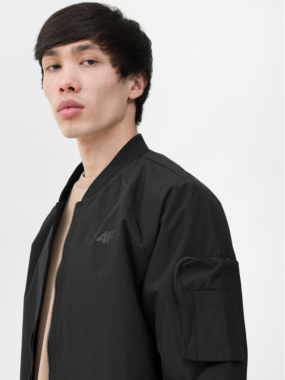 4F 4F Geacă bomber 4FWSS24TJACM151 Negru Regular Fit