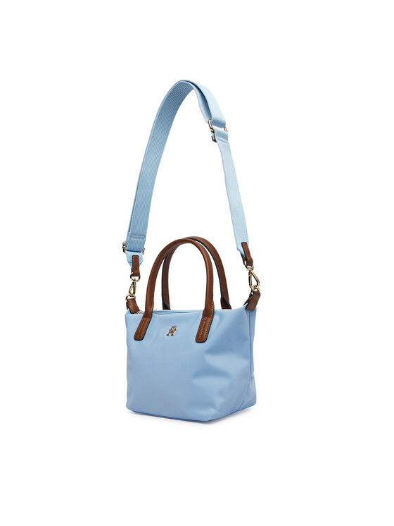 Tommy Hilfiger Tommy Hilfiger Geantă Popette Mini Tote AW0AW17709 Albastru celest