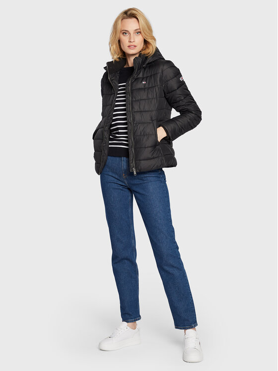 Tommy Jeans Tommy Jeans Prehodna jakna Basic DW0DW13741 Črna Regular Fit