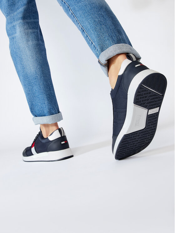 Tommy Jeans Sneakersy Flexi Lycra Tommy Jeans Runner EM0EM00632 Tmavomodrá  • Modivo.sk