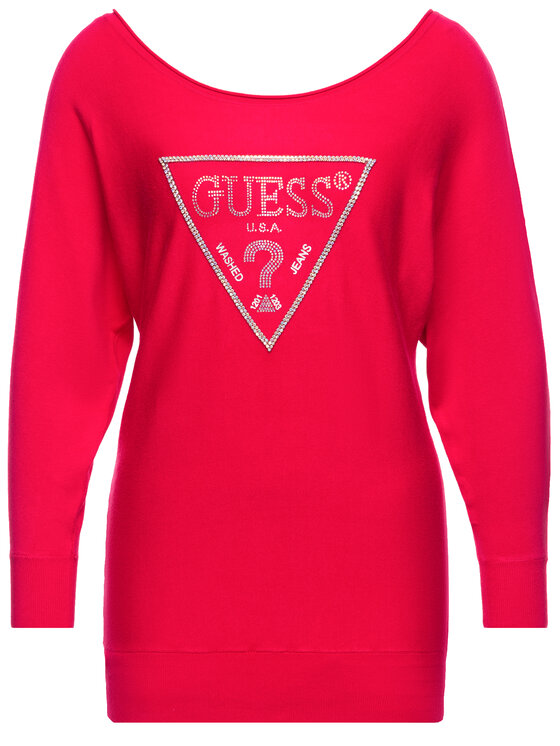 Guess Guess Пуловер Nadine W01R94 Z2760 Розов Regular Fit
