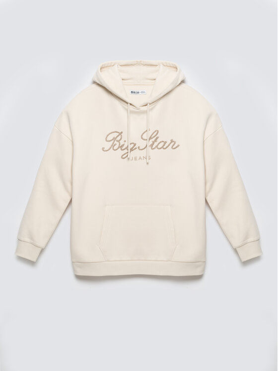 BIG STAR BIG STAR Bluza RAISA Kremowy Basic Fit