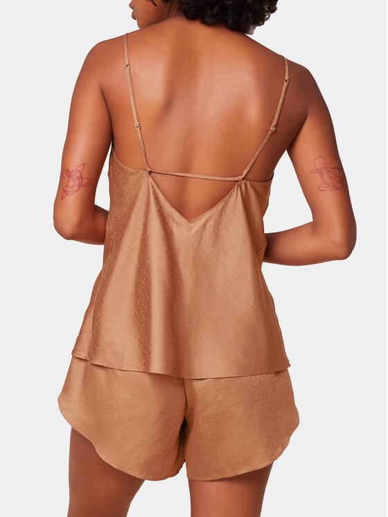 Triumph Triumph Pižama Silky Sensuality 10218279 Rjava Relaxed Fit