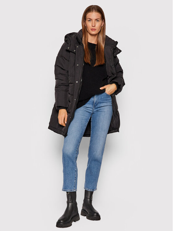 Wrangler Wrangler Kurtka zimowa Long Puffer W4S8VJ100 112141389 Czarny Regular Fit