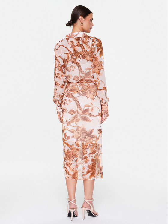 Guess Guess Hemdkleid W3RK18 WDW52 Beige Regular Fit