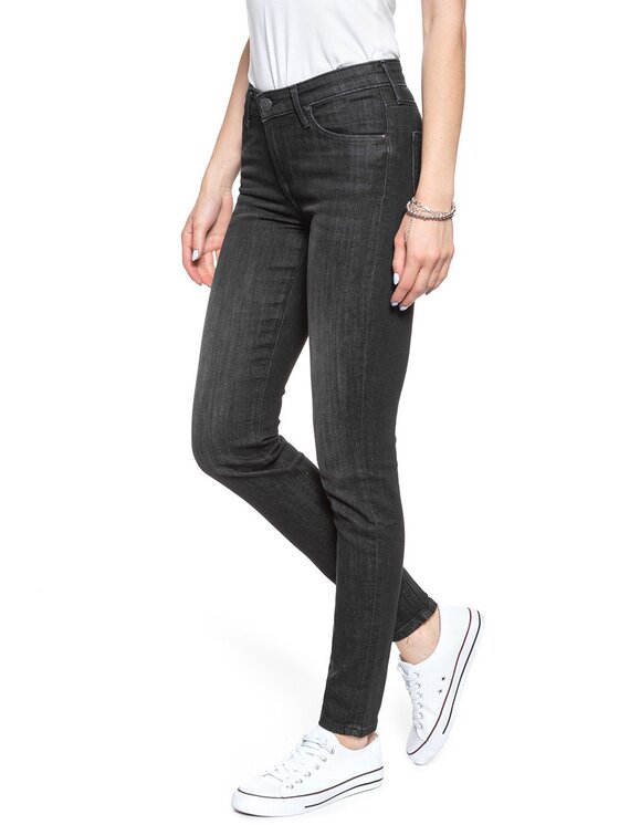 Lee Lee Jeansy L526DWJN Czarny Skinny Fit