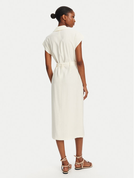Patrizia Pepe Patrizia Pepe Φόρεμα πουκάμισο 2A2870/A573-W146 Εκρού Regular Fit