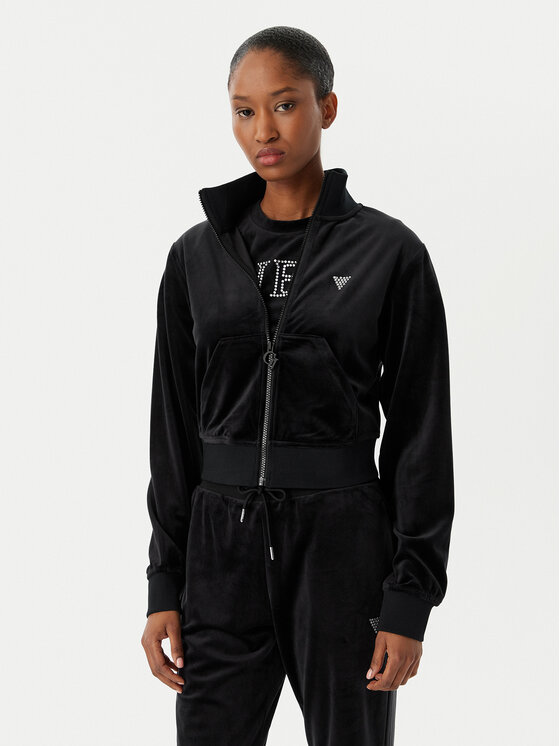 Guess Bluză V3BQ22 K0232 Negru Regular Fit