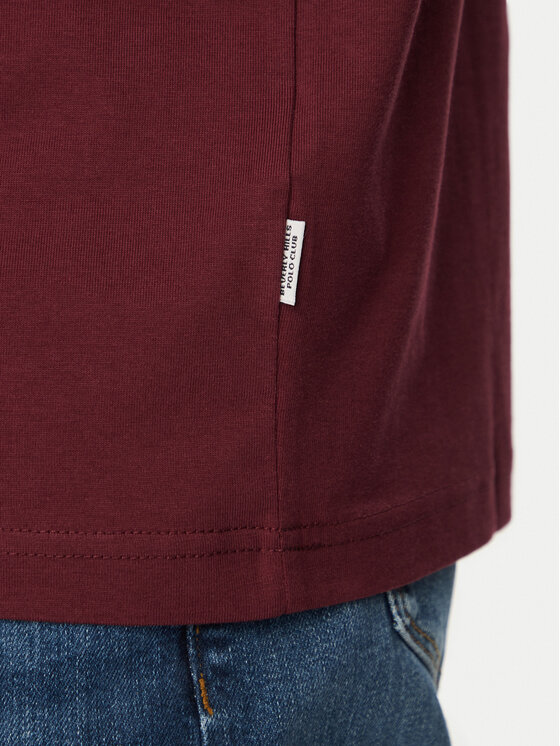 Beverly Hills Polo Club Beverly Hills Polo Club T-Shirt P-SS26M-TS41740FIG Μπορντό Regular Fit