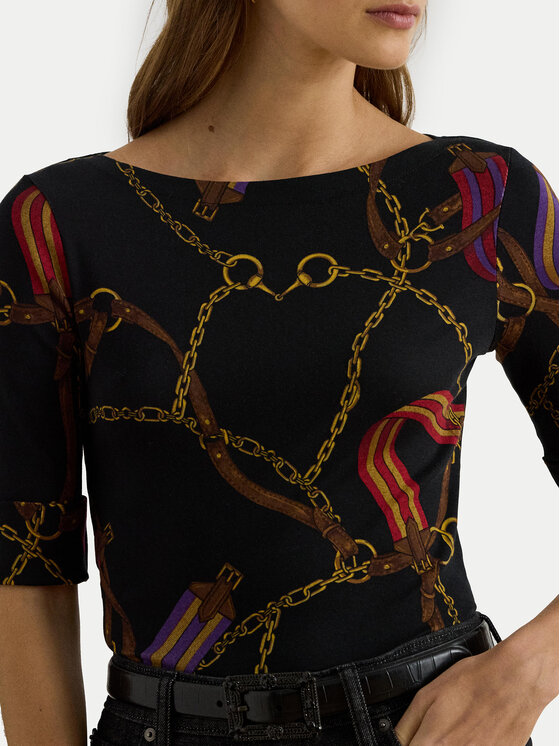 LAUREN RALPH LAUREN LAUREN RALPH LAUREN Блузка 200980215001 Чорний Slim Fit