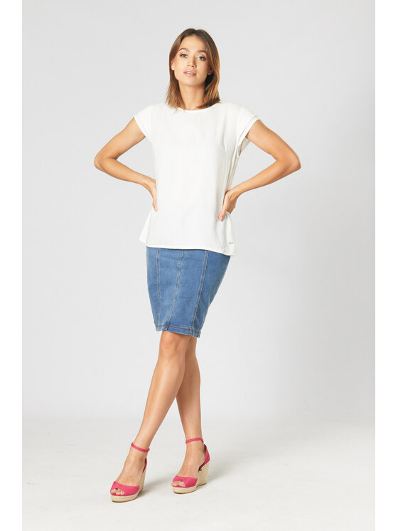 QUIOSQUE QUIOSQUE Halenka SOFT SHIRT Écru Regular Fit