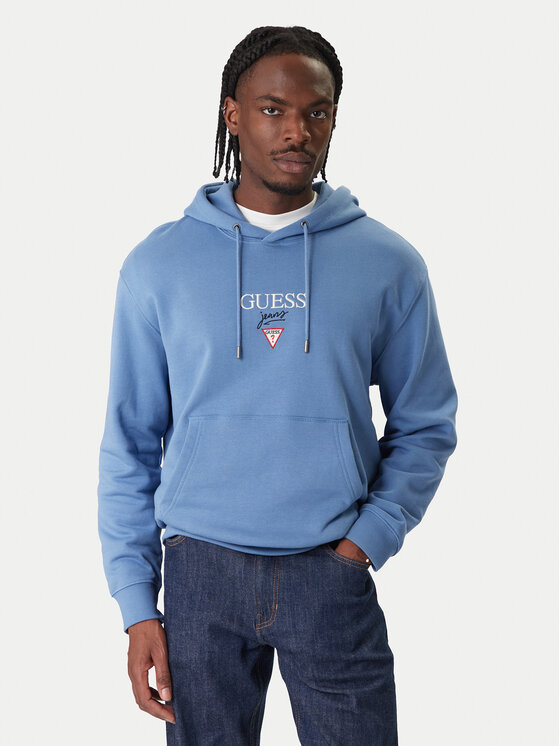 Guess Jeans Bluză 180299 Albastru celest Classic Fit