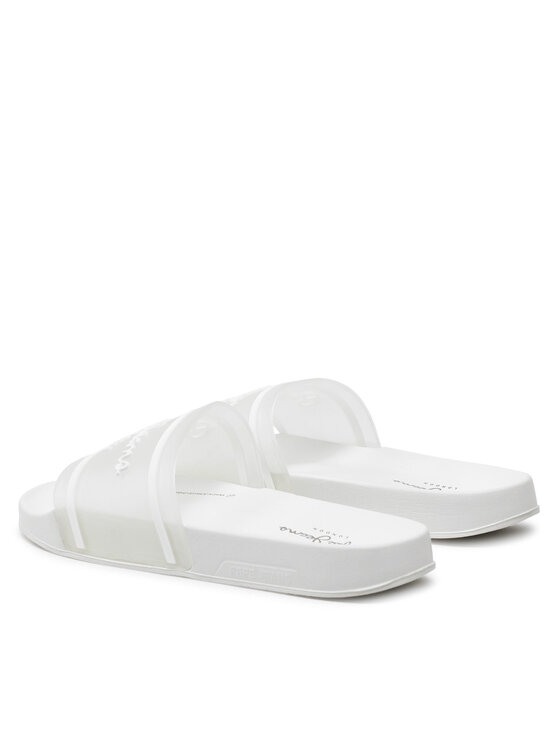 Pepe Jeans Pepe Jeans Pantoletten Slider Translucent W PLS70147 Weiß