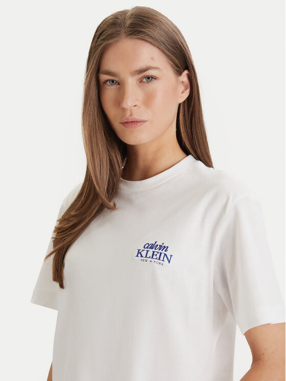 Calvin Klein Jeans Calvin Klein Jeans Póló LV047F801G Fehér Boxy Fit