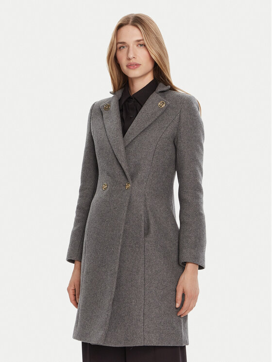 Rinascimento Rinascimento Wollmantel CFC0126218003 Grau Regular Fit
