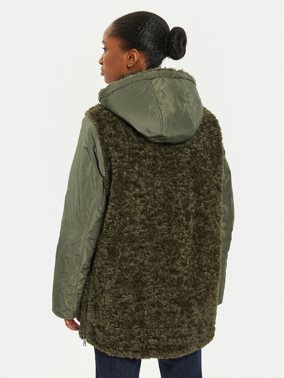 Olsen Olsen Giacca di transizione 15101413 Verde Loose Fit